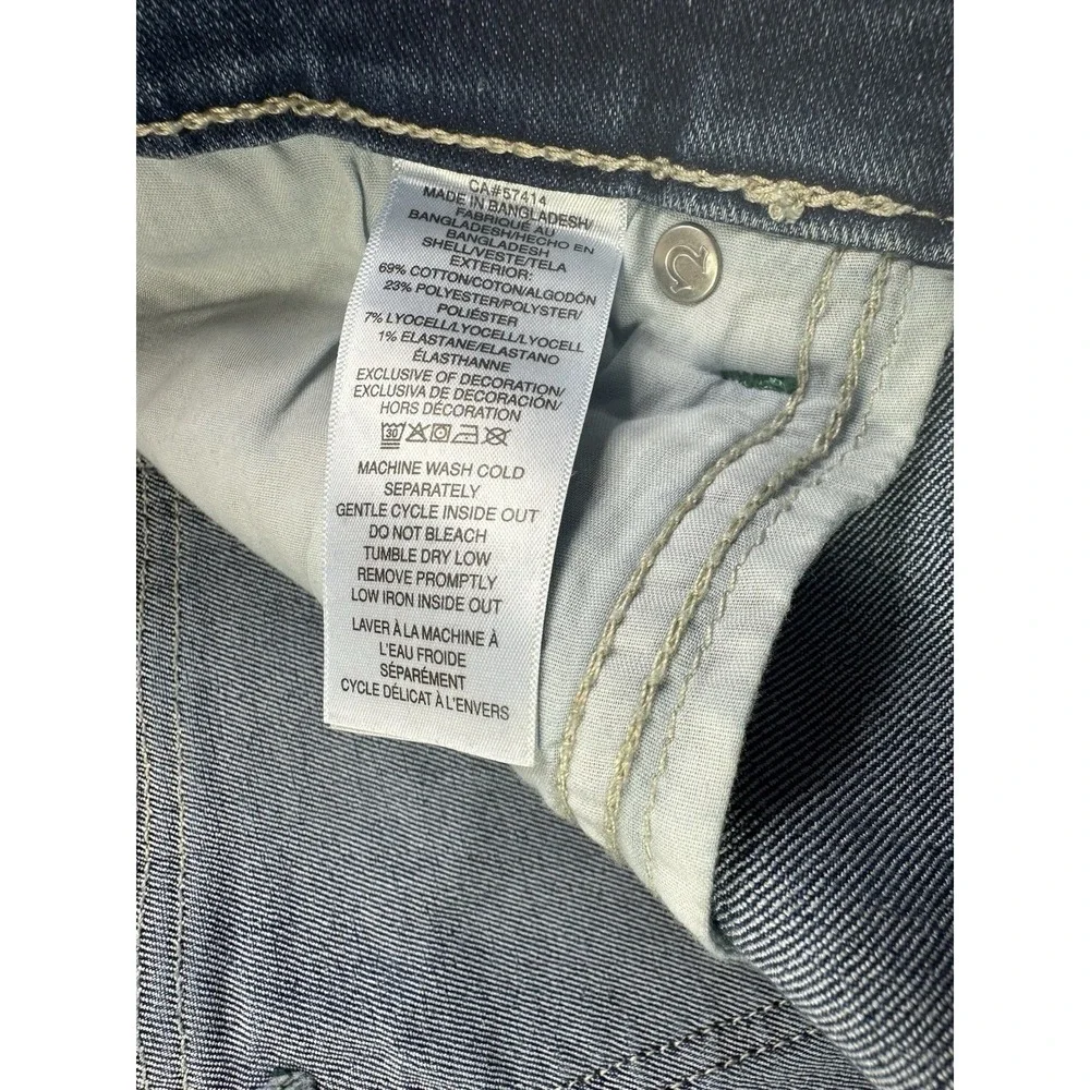 True‎ Religion Men Sz 34x32 Geno SN Flap Relaxed Slim Jeans Blue Denim Orange
